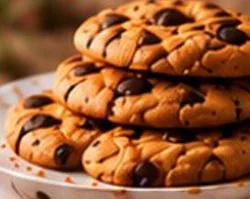 Stack of chocolate chip cookies